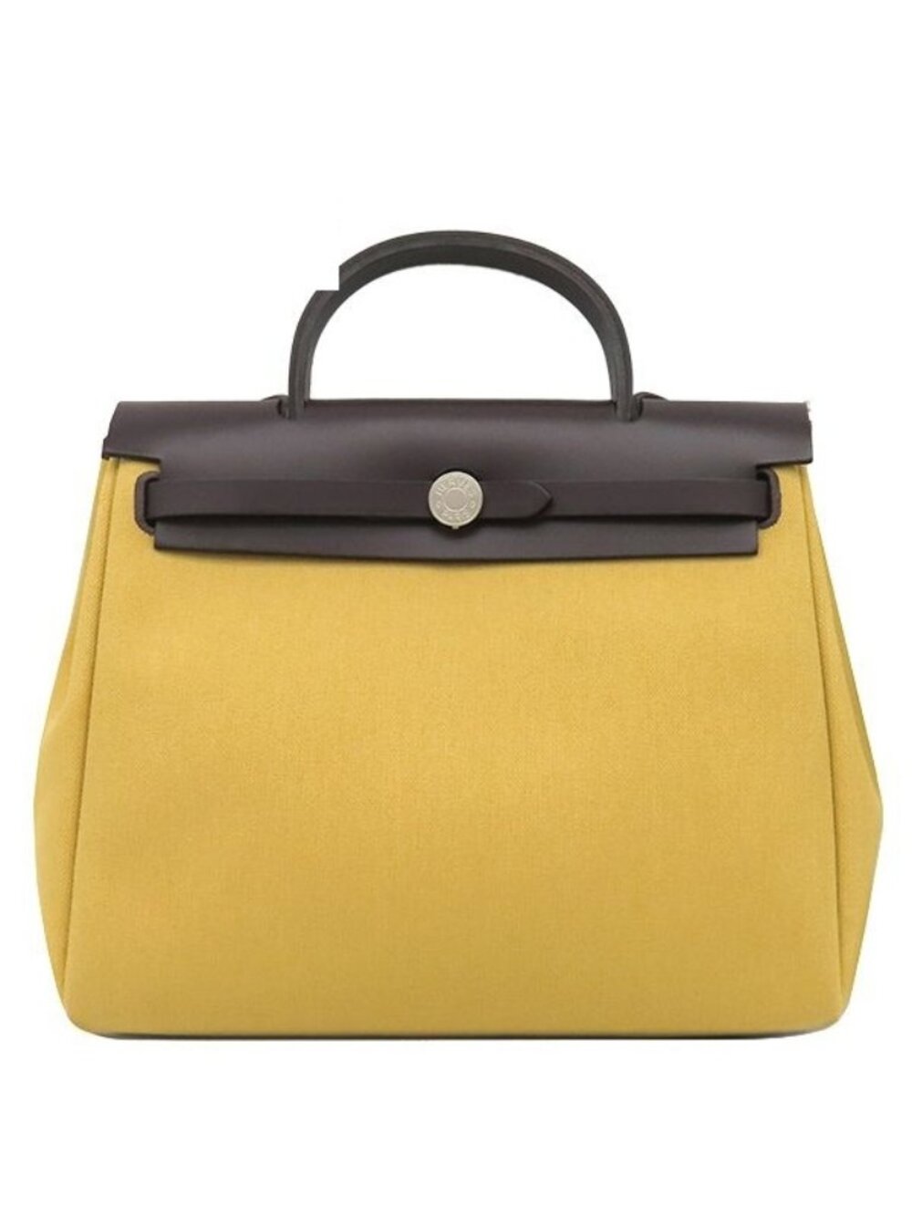 Hermes 2-Way Bag Herbag Zip PM 31 Canvas Toile Hunter Ebene Paille Silver
